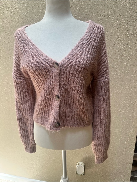 Old Navy Other - Old Navy Girls XL 14-16 Chunky Light Pink Button Knit Cardigan Chunky Sweater